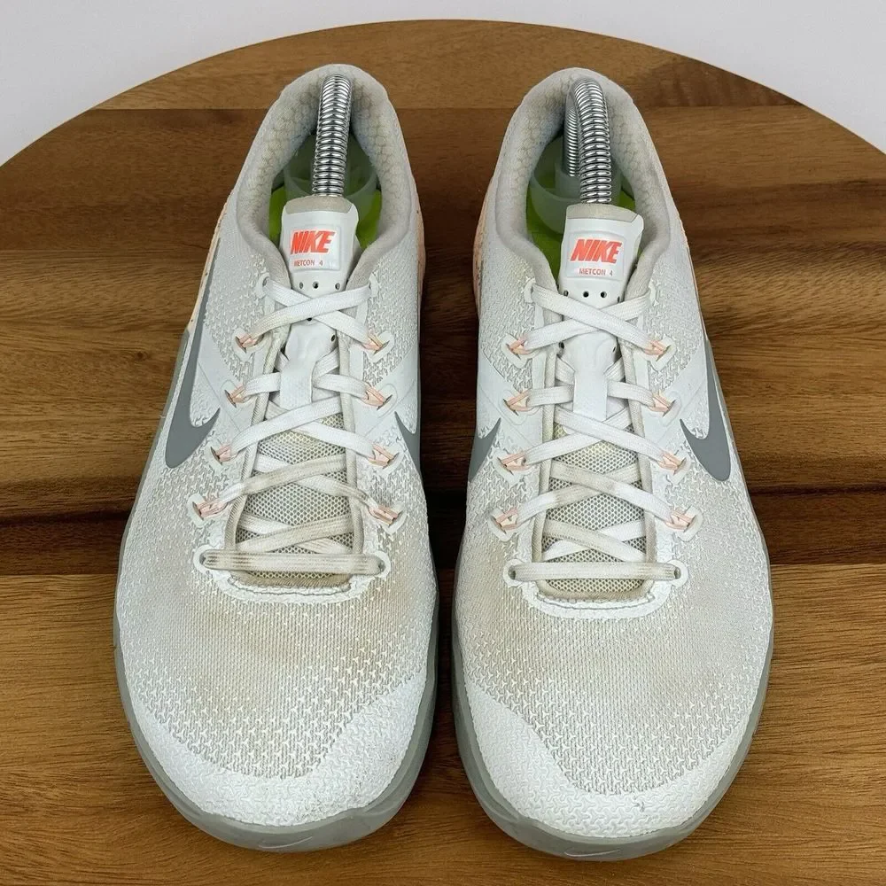 Womens Nike‎ Metcon 4 White Athletic Training Gym Sneakers Shoes Size 8.5 M